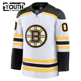 Barn Ishockey Boston Bruins tröja med eget tryck Fanatics Premium 2024-25 Vit Borta